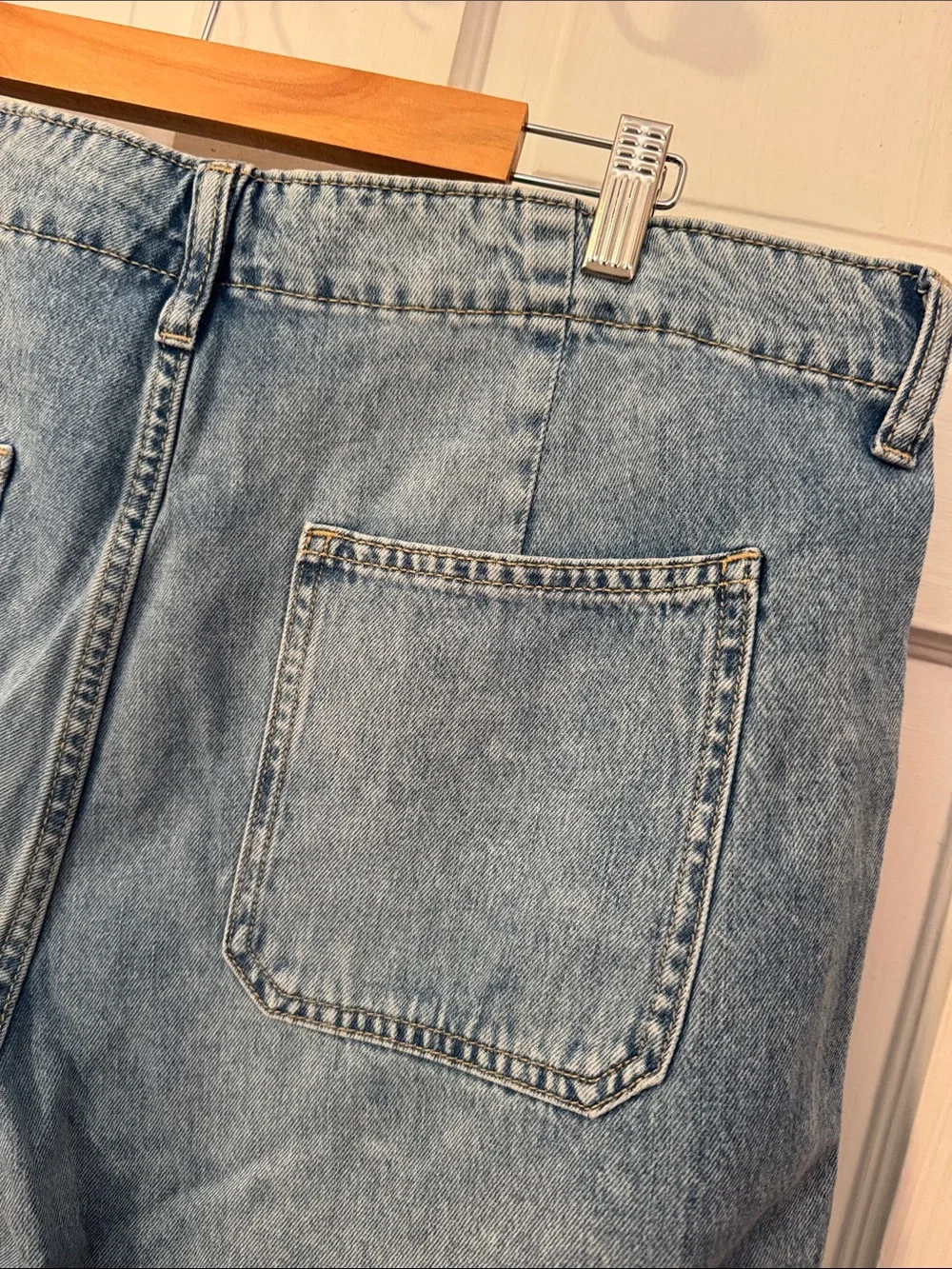 Old Navy High Rise Baggy Wide Leg Drapey Denim Jean Women's 16 P